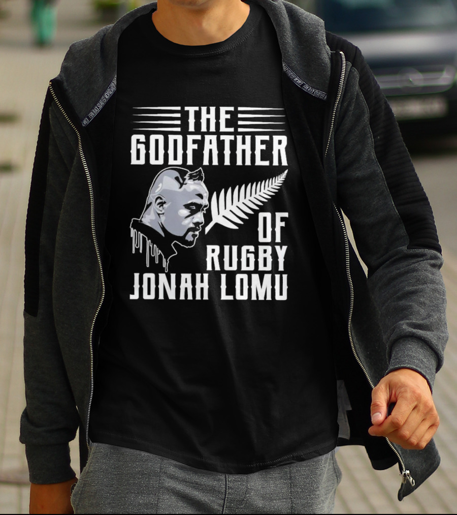 The Godfather Of Rugby Jonah Lomu New Zealand Fern T-Shirt