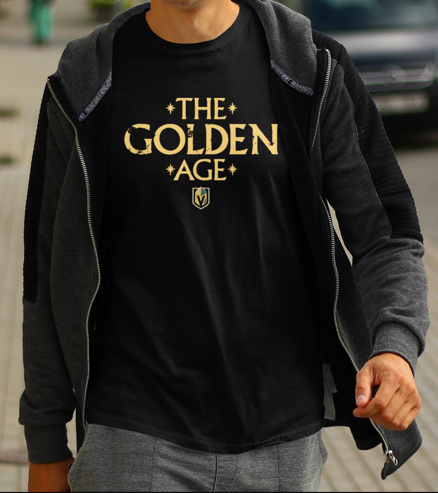 Vegas Golden Knights The Golden Age Logo Stars T-Shirt