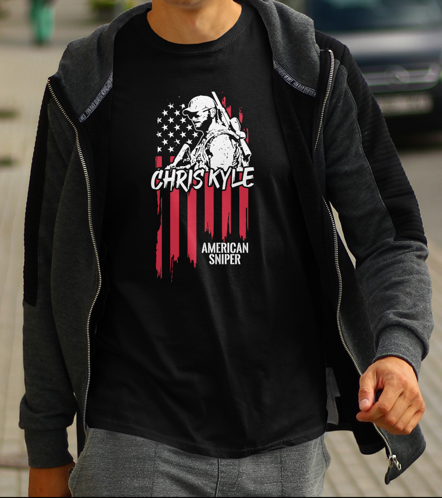 Chris Kyle American Sniper CK Flag T-Shirt