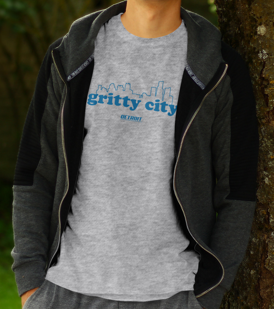 Gritty City Detroit Skyline T-Shirt