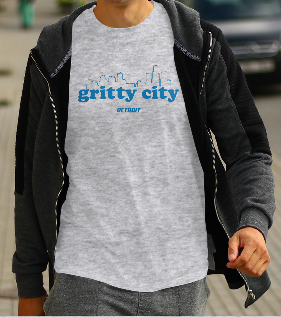 Gritty City Detroit Skyline T-Shirt