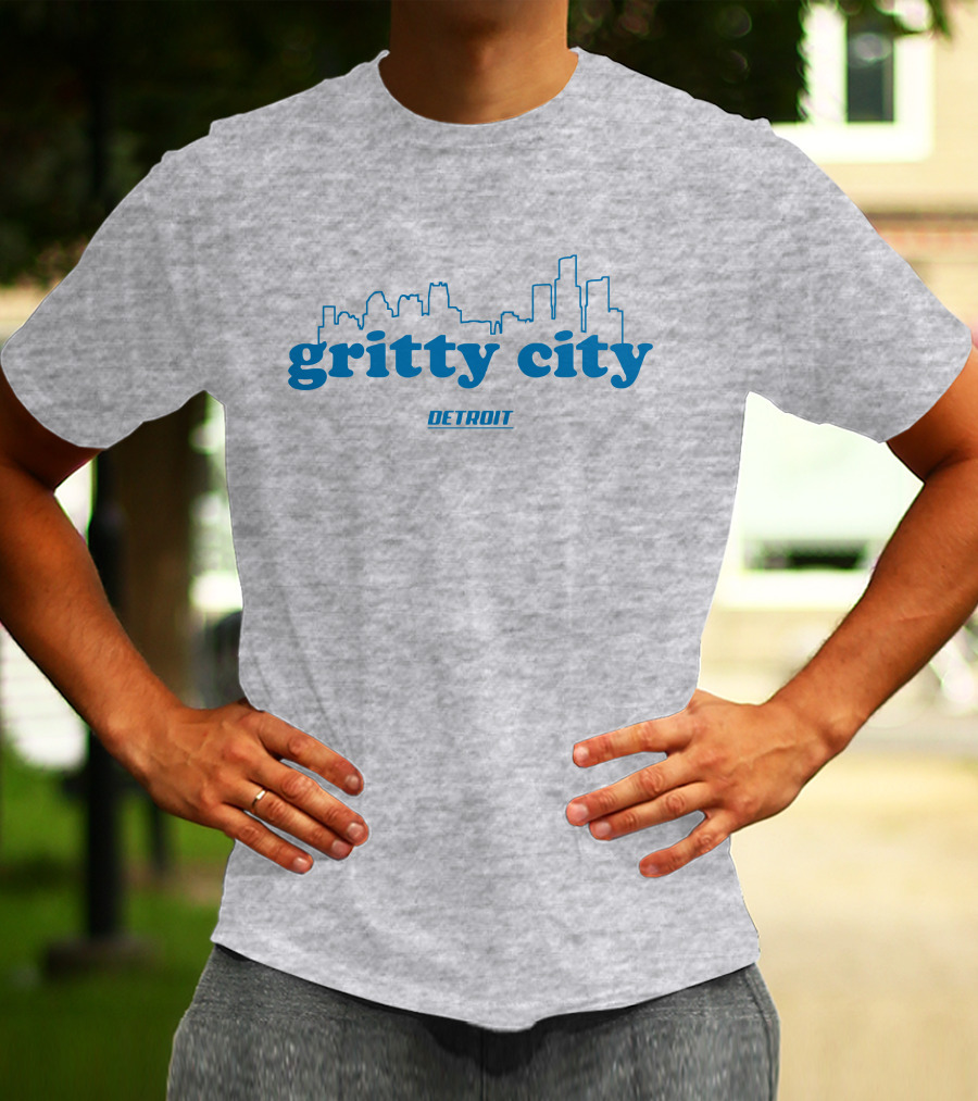 Gritty City Detroit Skyline T-Shirt