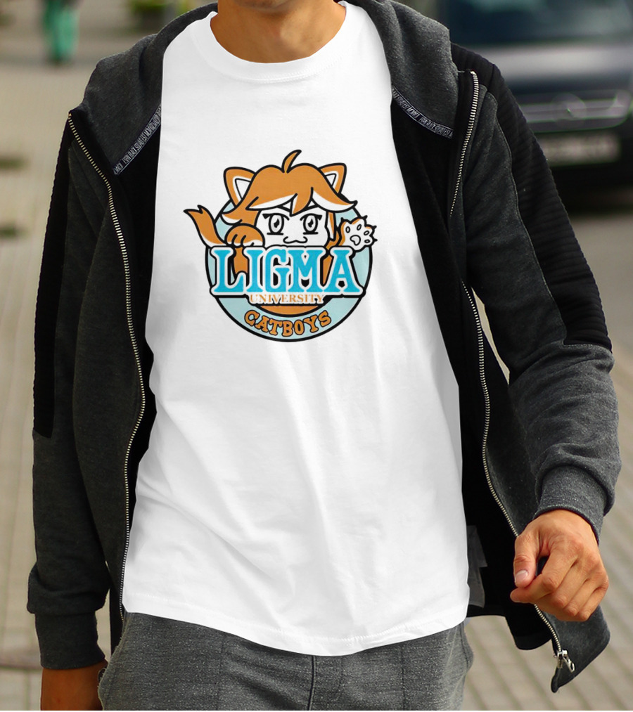 Ligma University Catboys Cute Cartoon T-Shirt