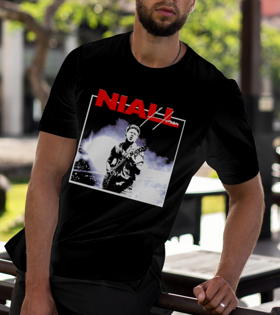Niall Horan Live Performance Black And White Concert Scene T-Shirt