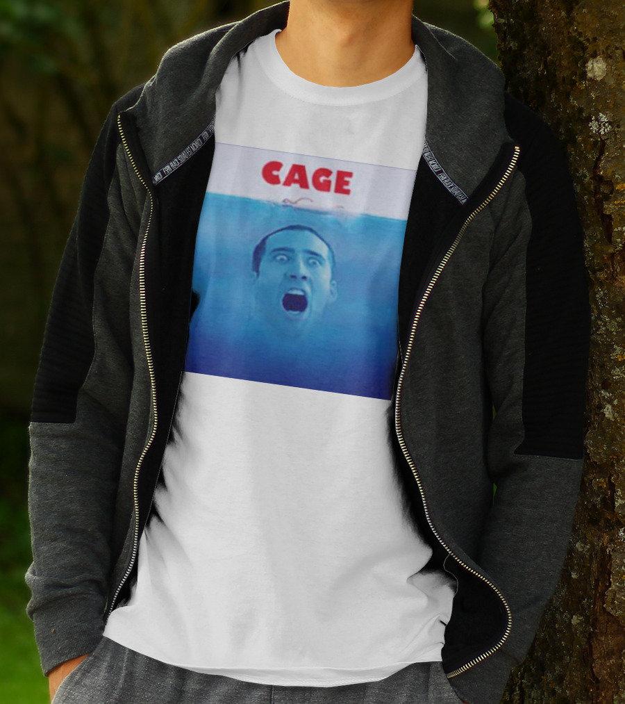 Cage Parody Jaws Nicolas Cage T-Shirt