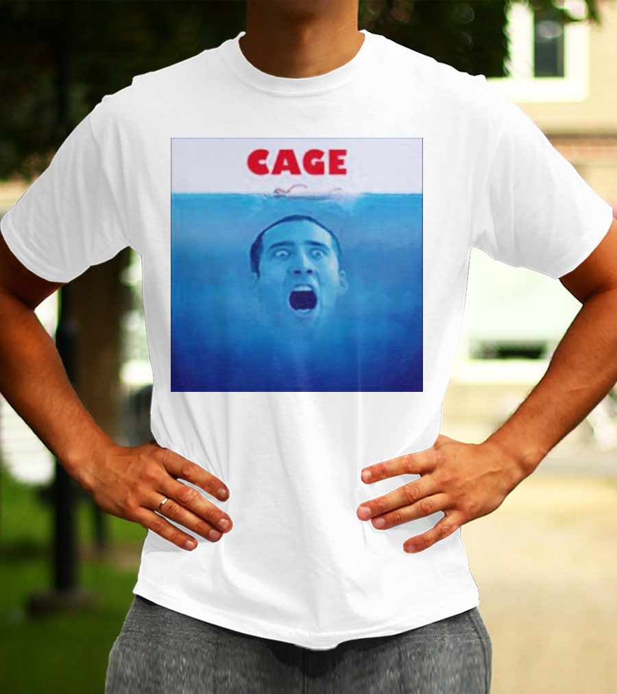 Cage Parody Jaws Nicolas Cage T-Shirt