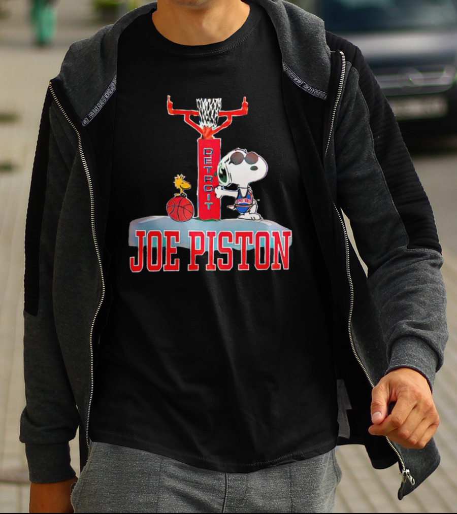 Detroit Joe Piston Snoopy Basketball Detroit T-Shirt