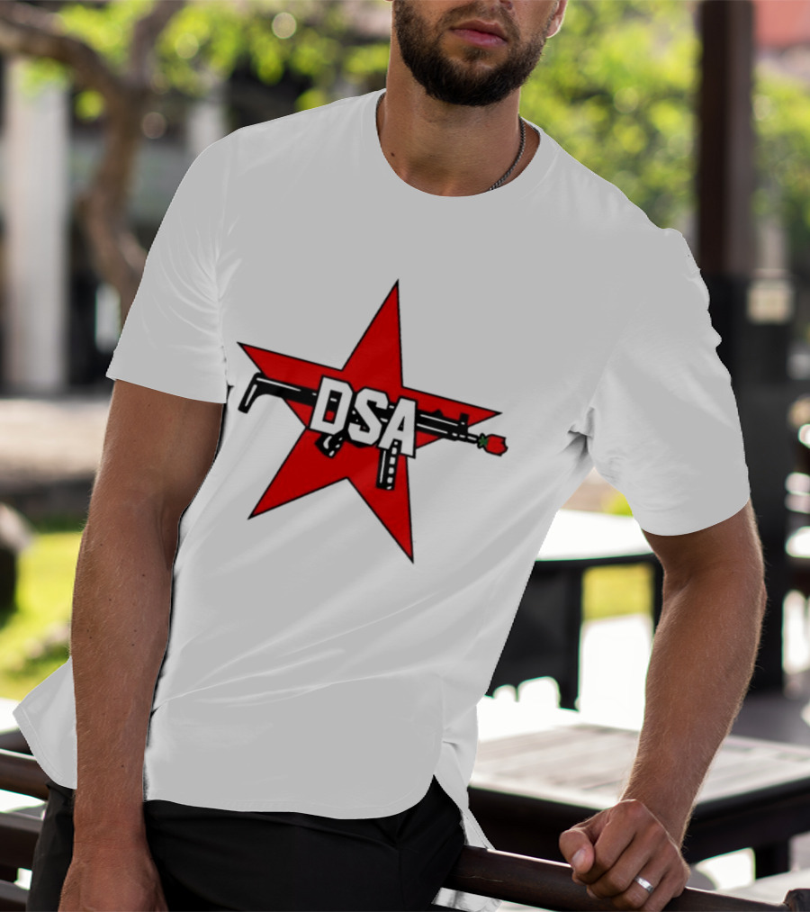 DSA Red Star Rifle Rose Emblem T-Shirt