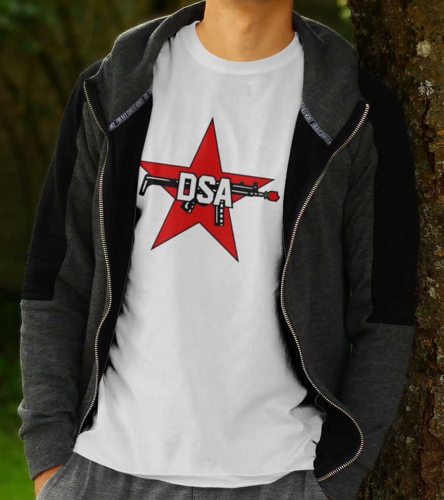 DSA Red Star Rifle Rose Emblem T-Shirt