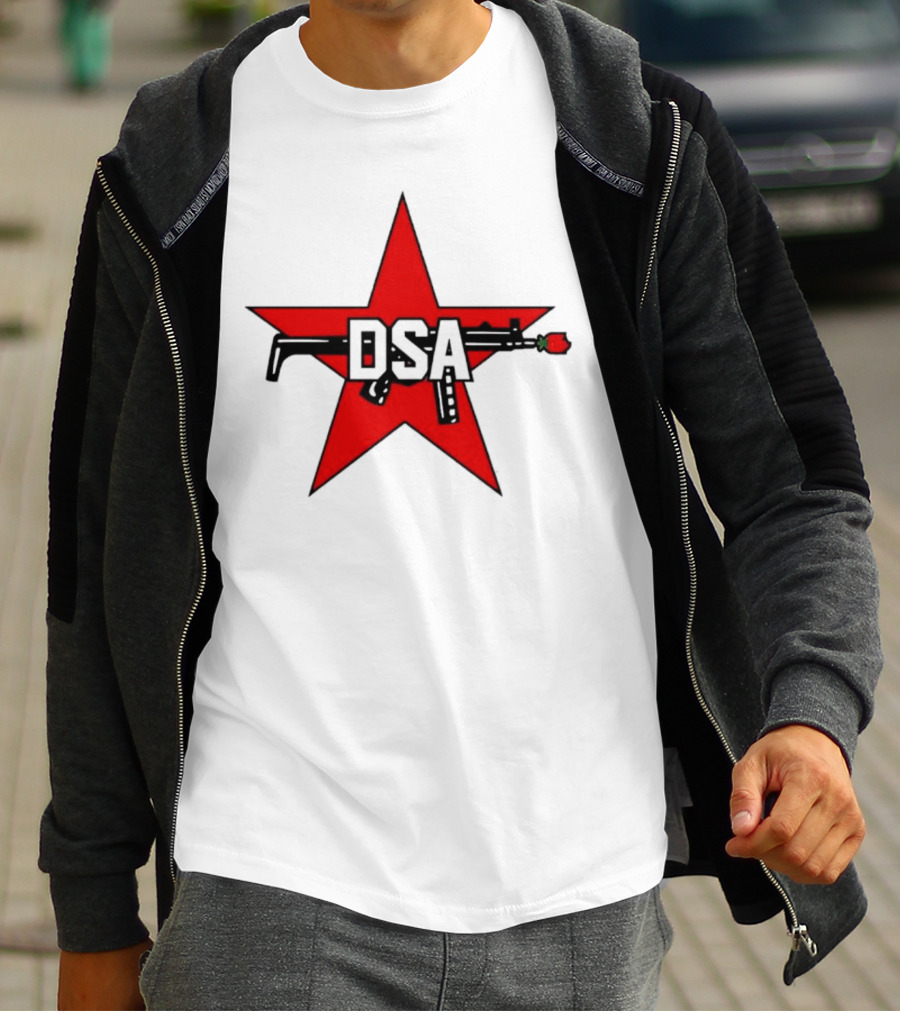 DSA Red Star Rifle Rose Emblem T-Shirt