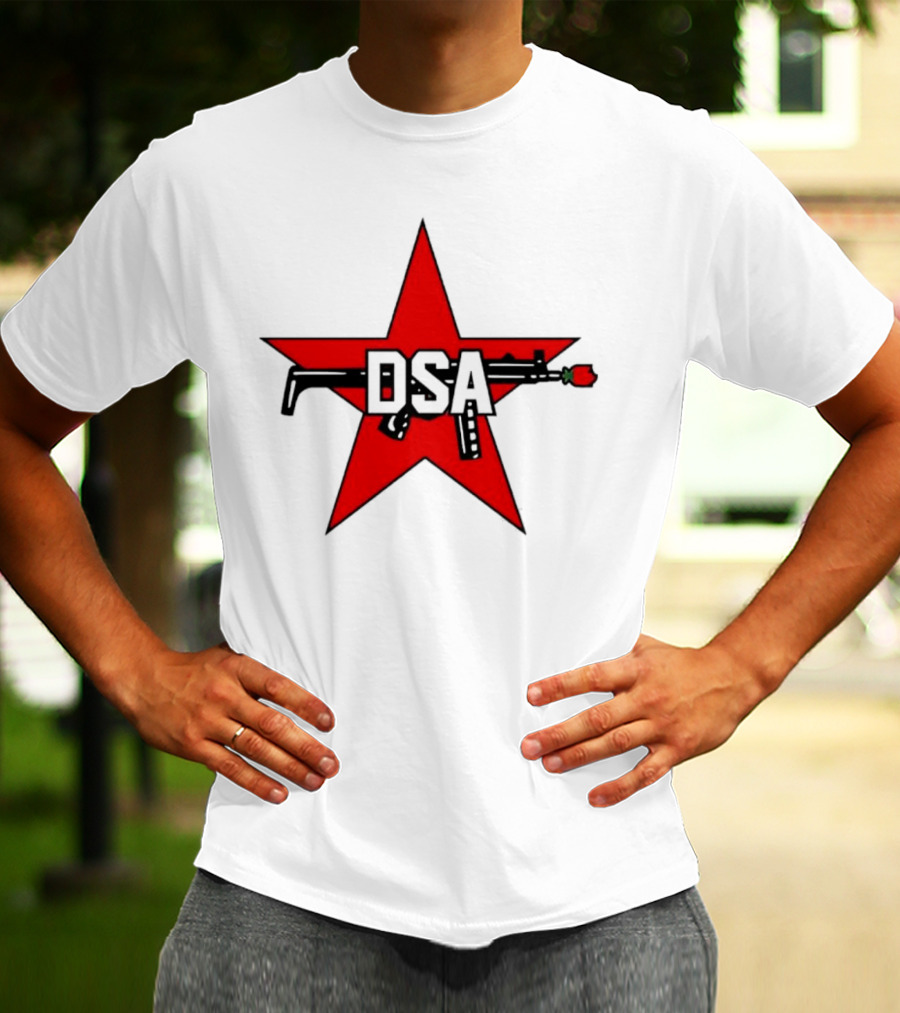 DSA Red Star Rifle Rose Emblem T-Shirt