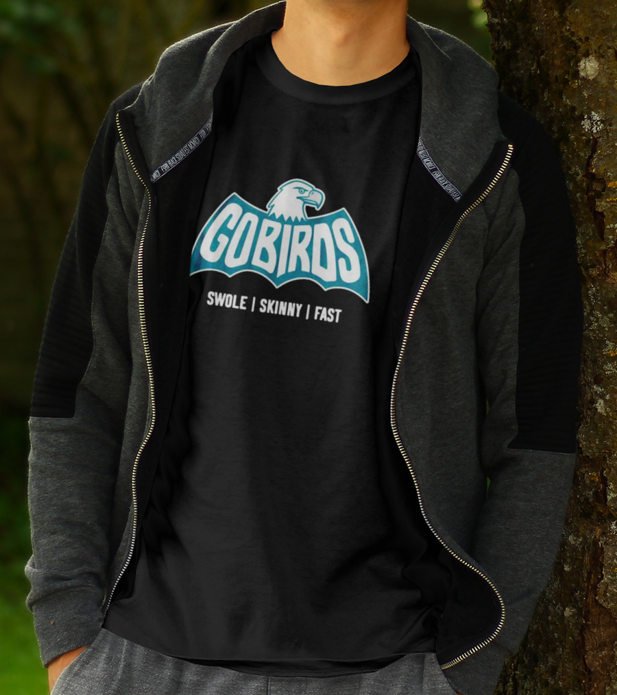 Gobirds Eagles Swole Skinny Fast Batman T-Shirt