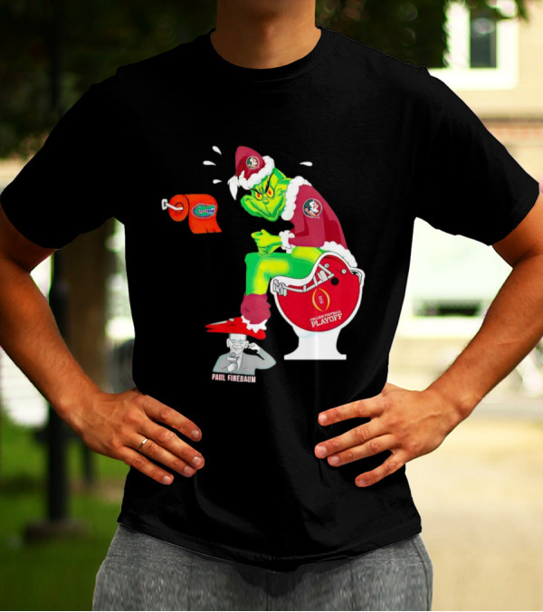 Grinch Florida State Seminoles College Football Playoff Toilet Helmet Paul Finebaum T-Shirt