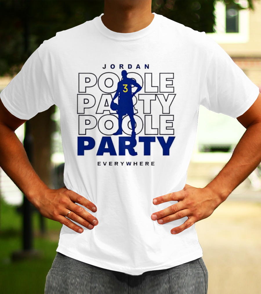 Jordan Poole Party Everywhere Number 3 T-Shirt