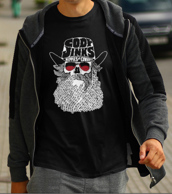 Cody Jinks Hippies And Cowboys Skull Beard Lyrics Hat T-Shirt