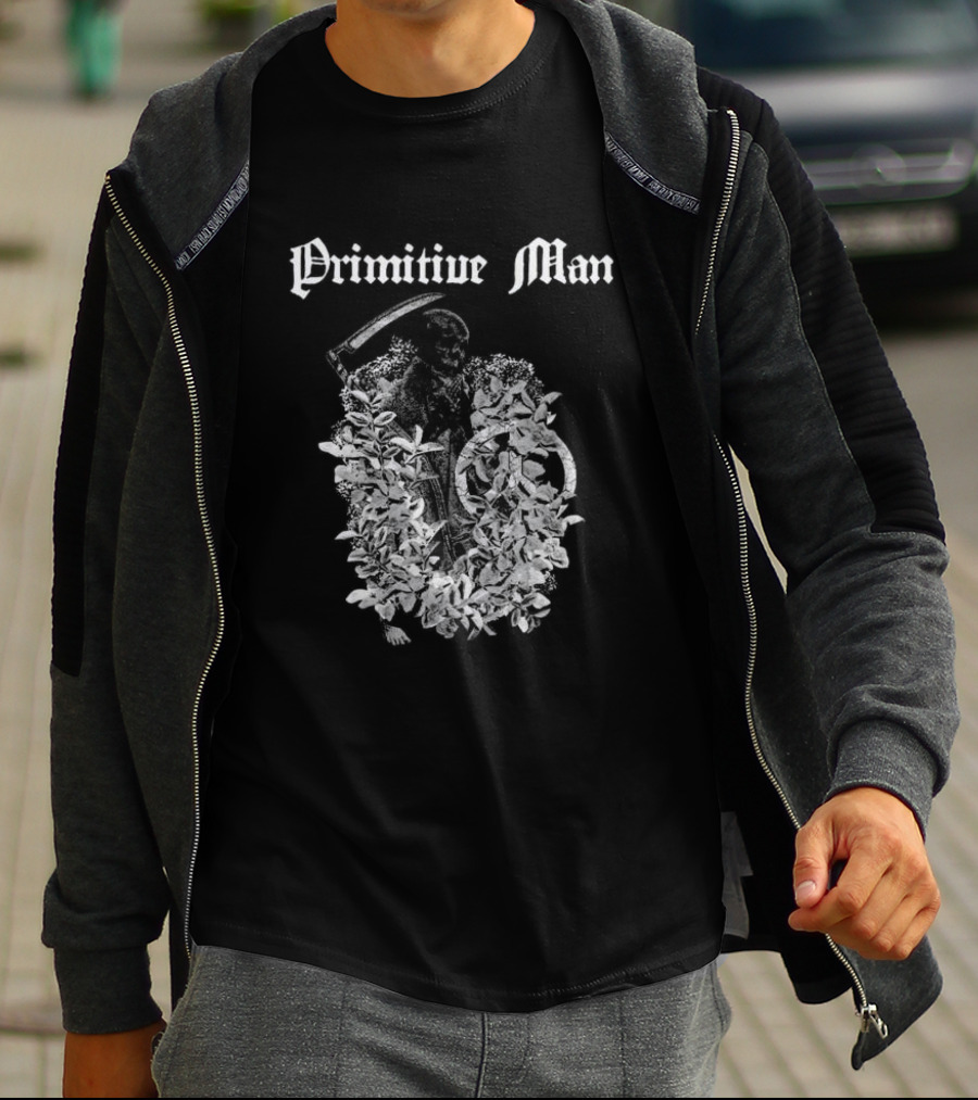 Primitive Man Grim Reaper Ancient Aesthetic T-Shirt