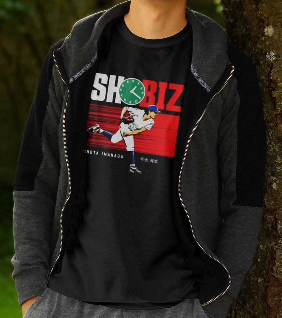 SHO BIZ Shōta Imanaga Pitching Los Angeles Dodgers K Clock T-Shirt
