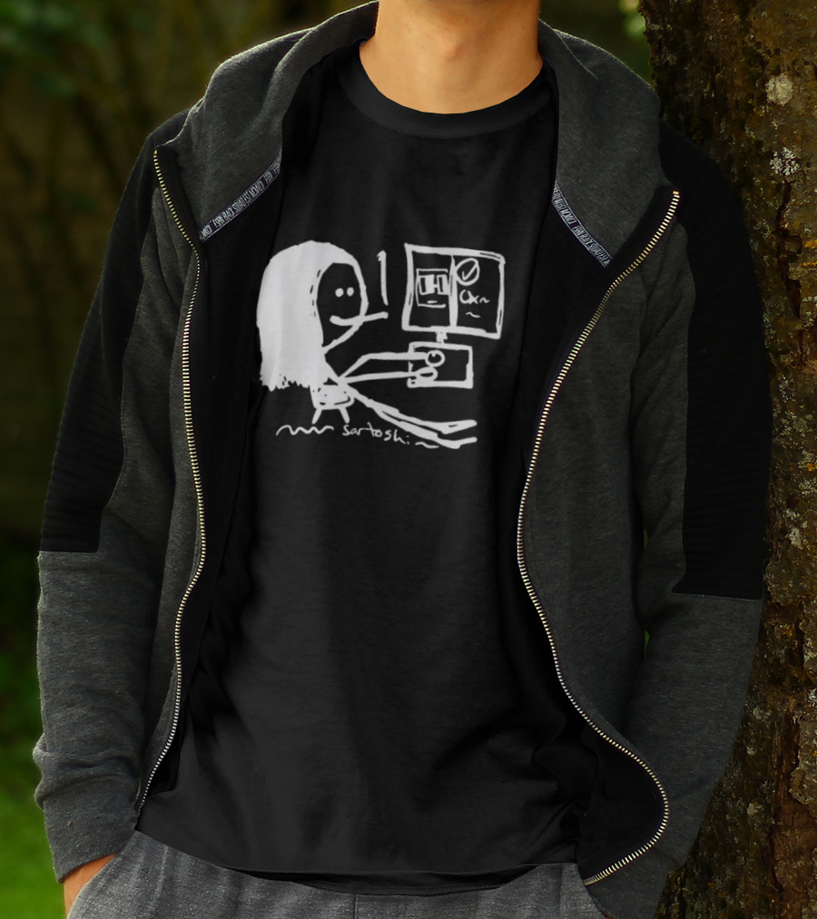 I Have 6 In The Office Stick Figure Computer Drawing Saratoshi T-Shirt