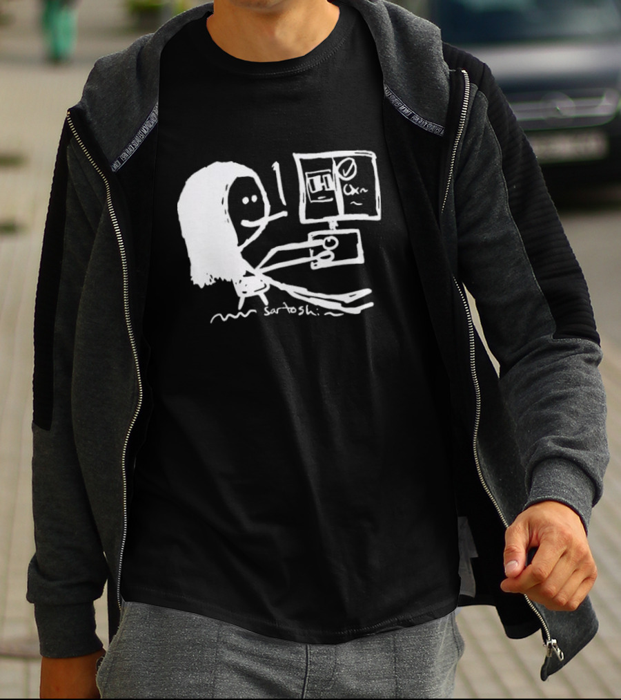 I Have 6 In The Office Stick Figure Computer Drawing Saratoshi T-Shirt