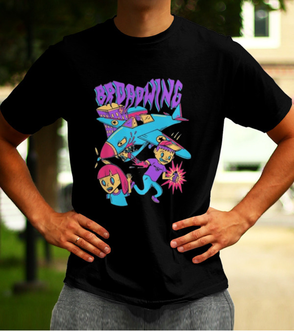 Broadwing Plane Chaos Scene T-Shirt