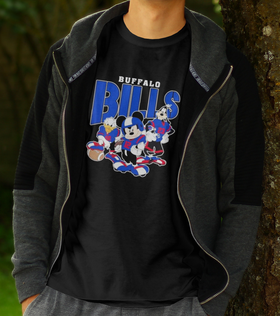 Buffalo Bills Mickey Donald Duck Goofy Football Team T-Shirt