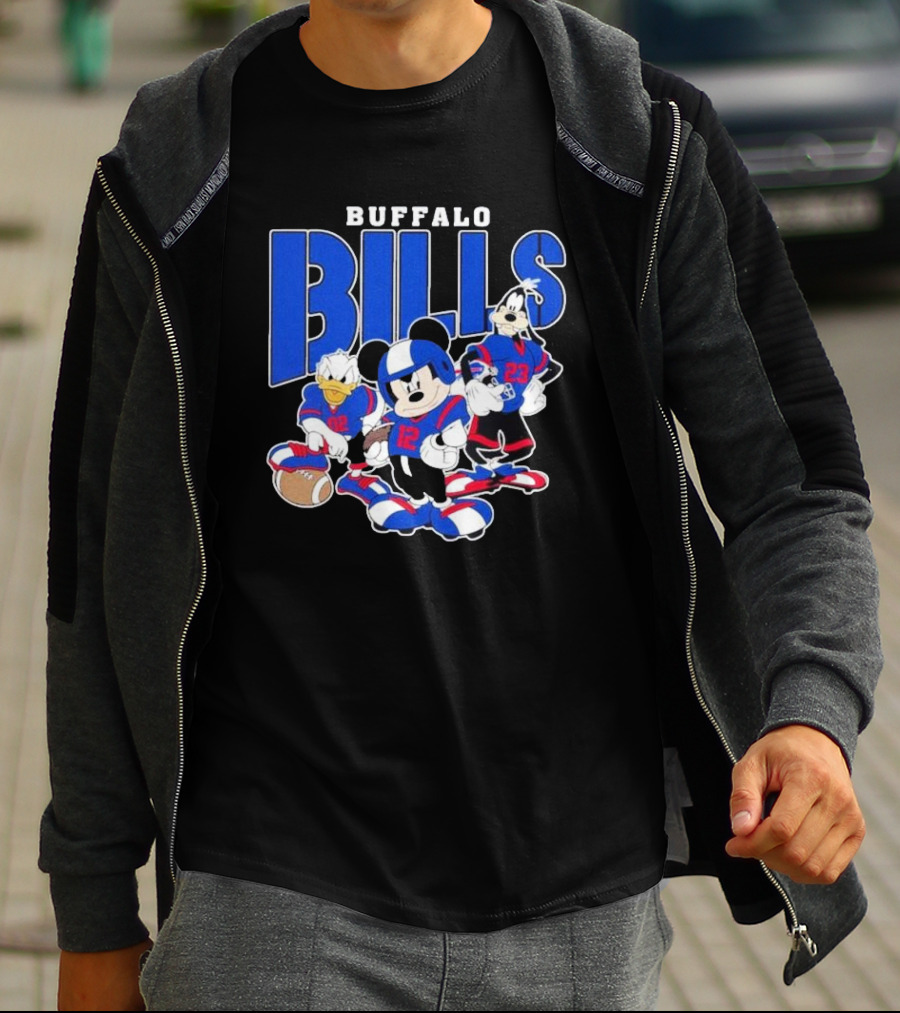 Buffalo Bills Mickey Donald Duck Goofy Football Team T-Shirt