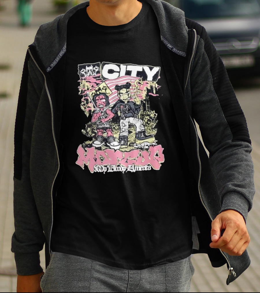 City Morgue My Bloody America Iconic Urban Graphics T-Shirt