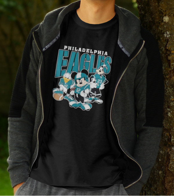 Philadelphia Eagles Mickey Donald Goofy Football Team T-Shirt