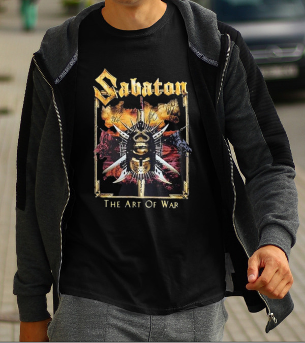 Sabaton Signed The Art Of War Album Cover T-Shirt