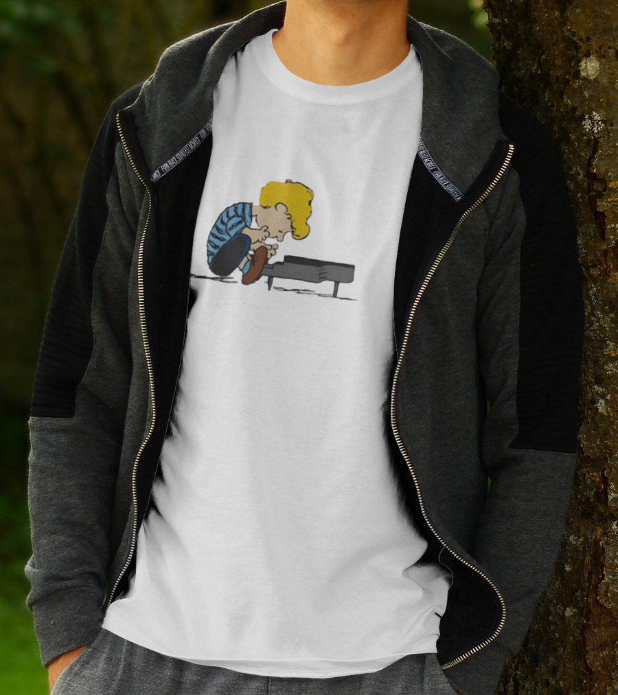 Peanuts Schroeder Piano Player Iconic Comic Strip Character T-Shirt