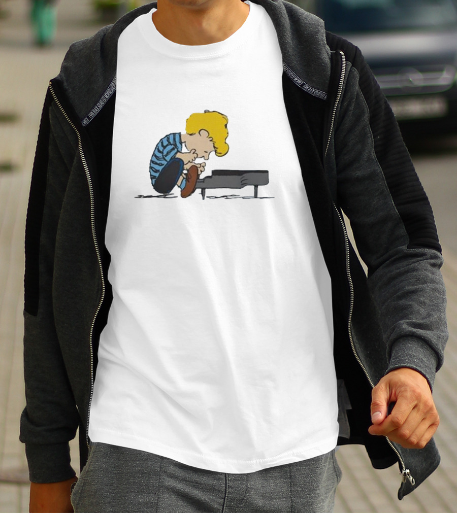 Peanuts Schroeder Piano Player Iconic Comic Strip Character T-Shirt
