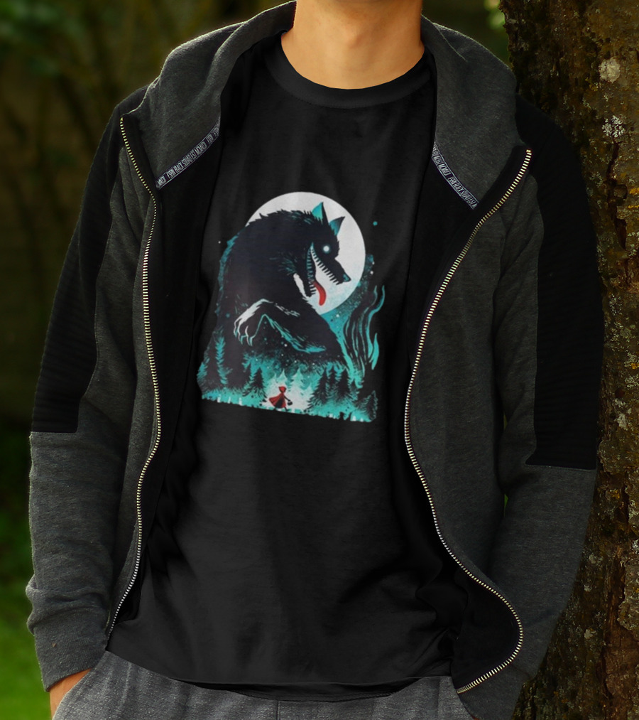 The Wolf Tale Moonlit Forest Encounter T-Shirt