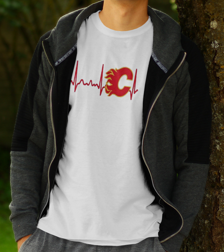 Calgary Flames Heartbeat T-Shirt