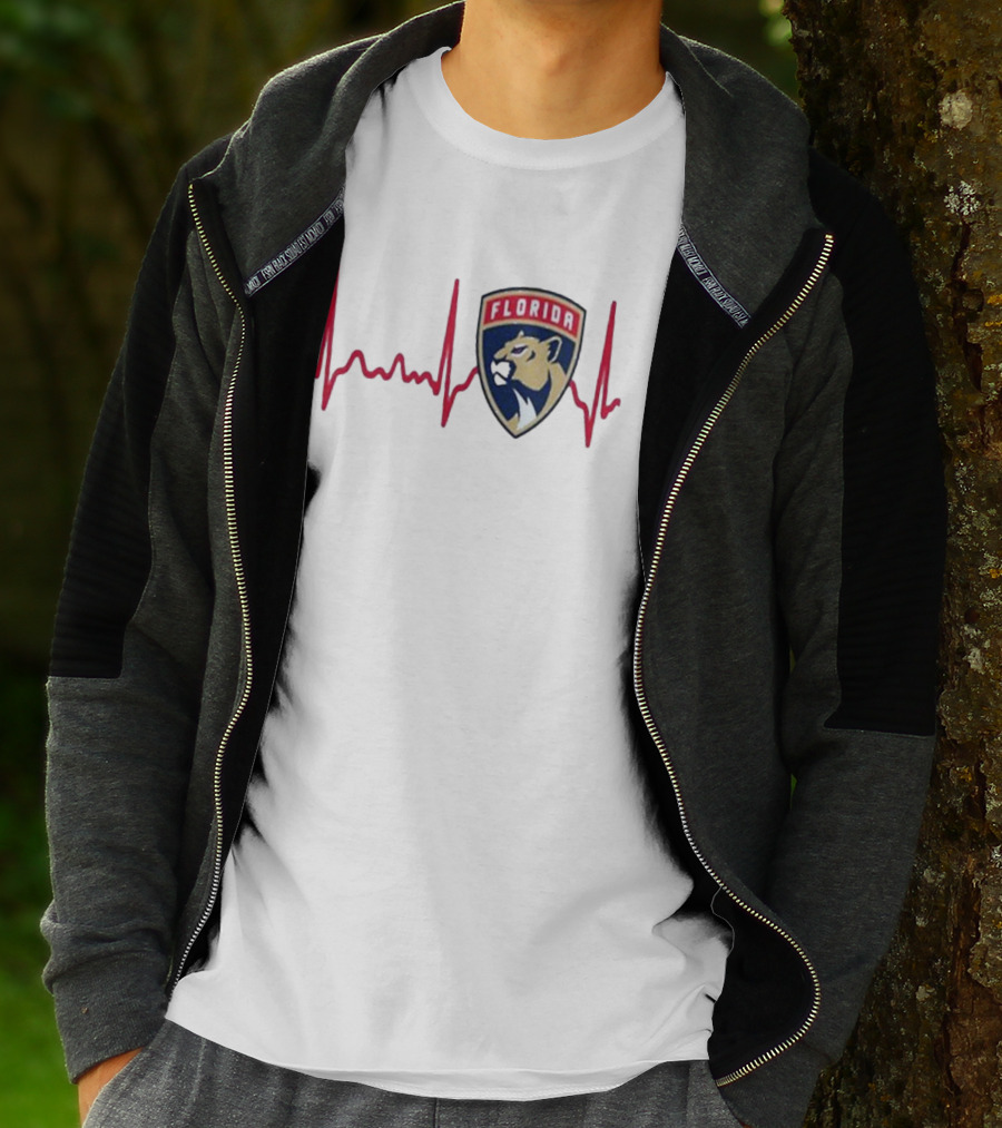 Florida Panthers Heartbeat Hockey T-Shirt