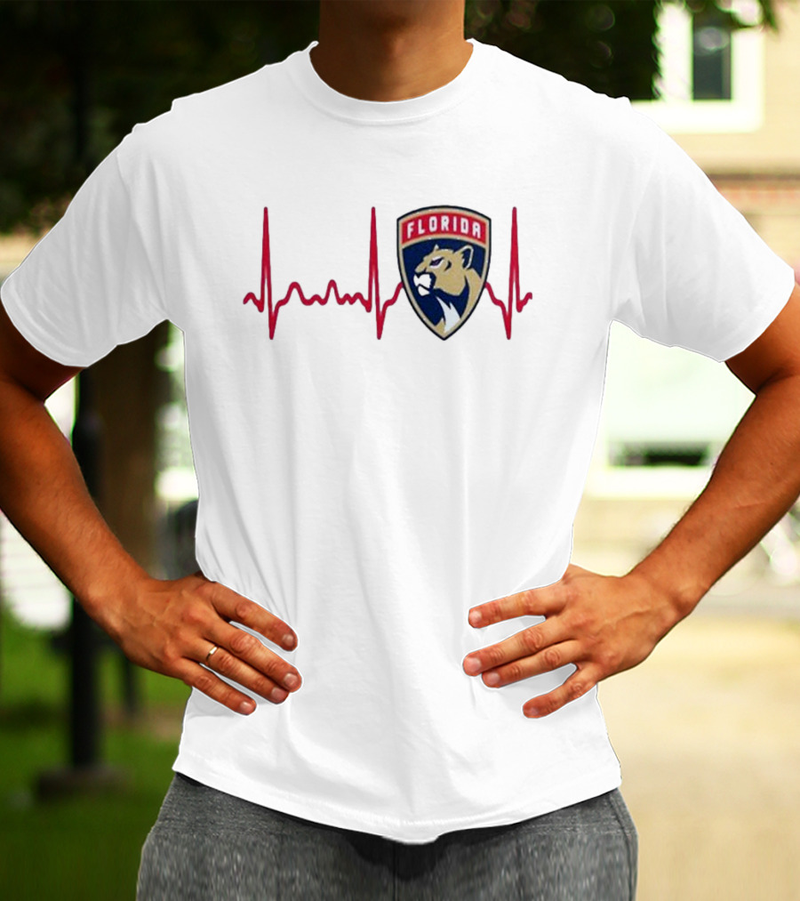 Florida Panthers Heartbeat Hockey T-Shirt