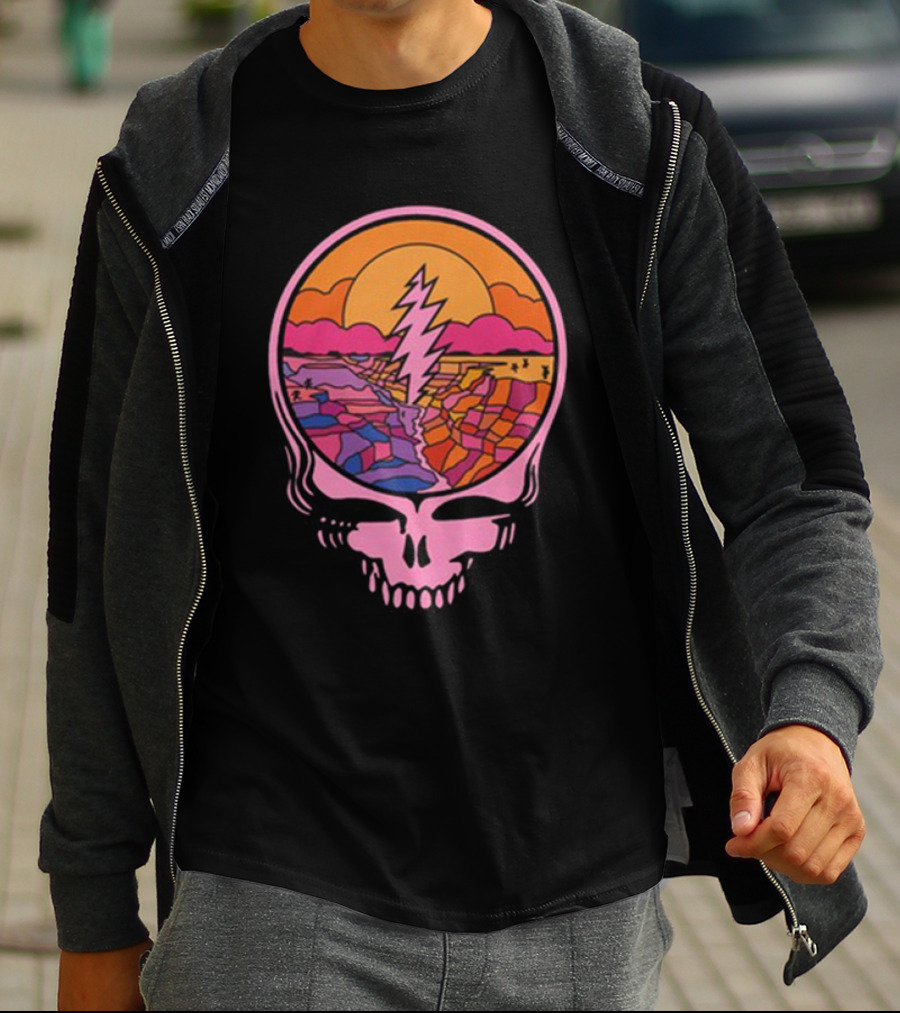 Grateful Dead The Canyon Steal Your Face Lightning Bolt Desert Sunset T-Shirt