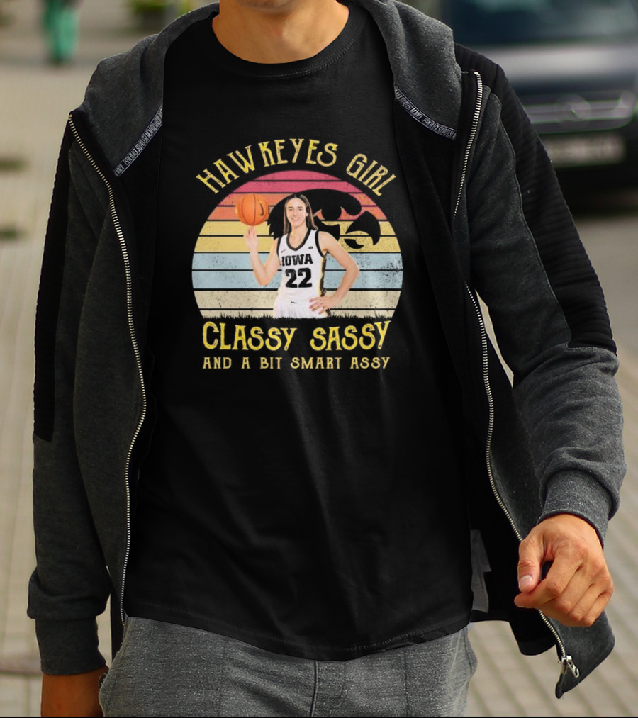 Hawkeyes Girl Classy Sassy And A Bit Smart Assy Vintage T-Shirt