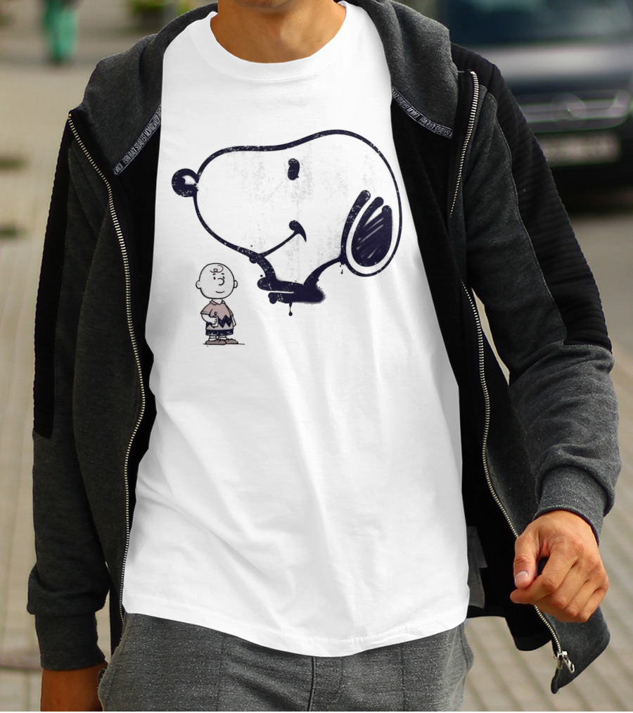 Snoopy And Charlie Brown Graffiti Iconic Character T-Shirt