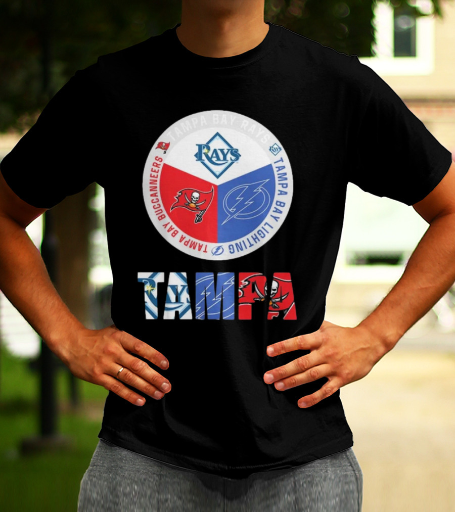 Tampa Bay Rays X Tampa Bay Lightning X Tampa Bay Buccaneers T-Shirt