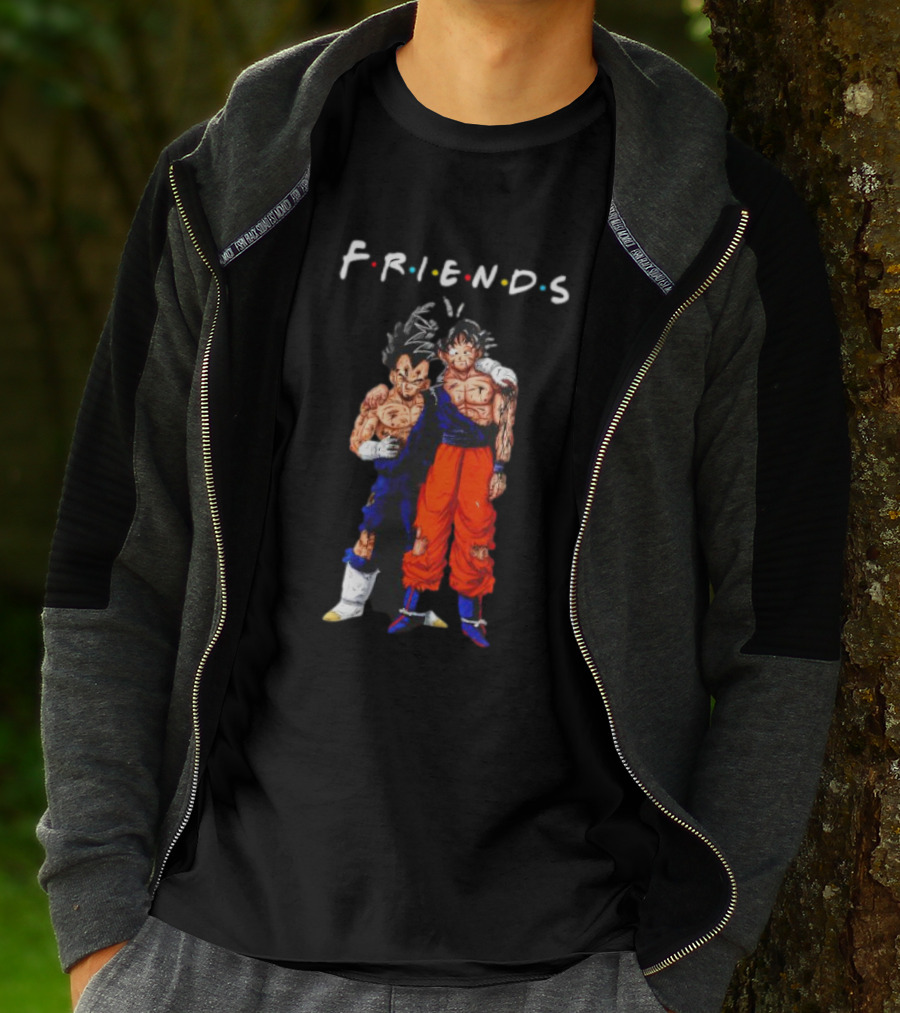 Goku And Vegeta FRIENDS TV Show Crossover T-Shirt