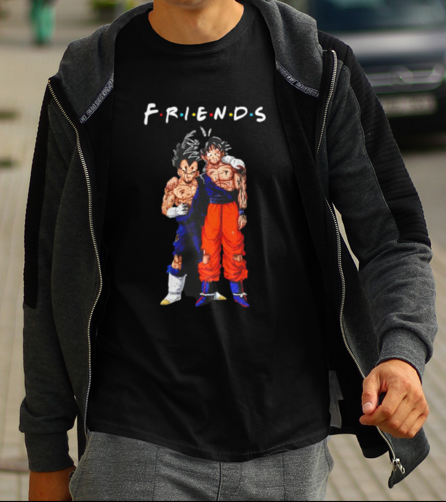 Goku And Vegeta FRIENDS TV Show Crossover T-Shirt