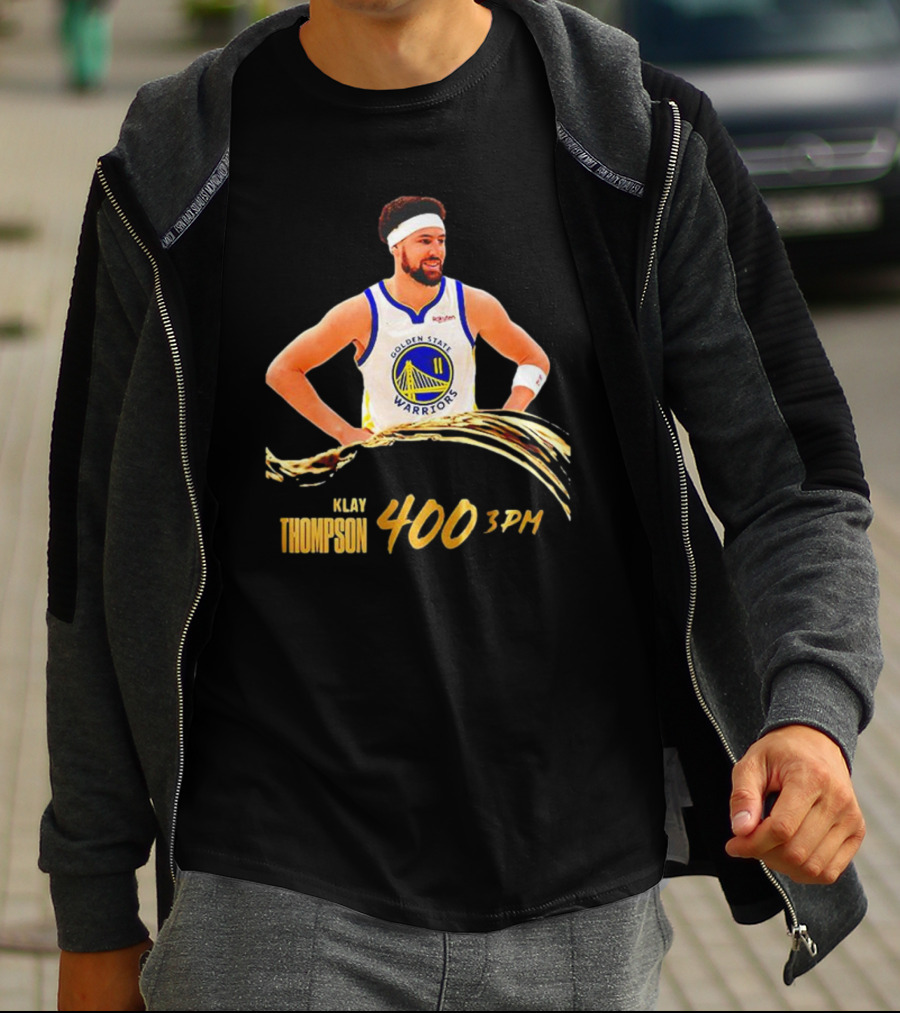 Klay Thompson 400 Three Pointers Golden State Warriors 3PM Gold Blooded T-Shirt