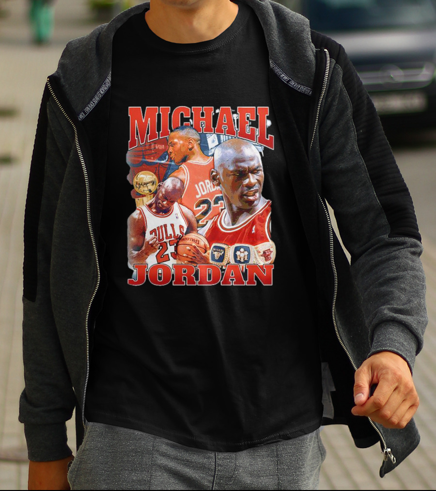 Michael Jordan Bulls 23 Vintage NBA Champion T-Shirt