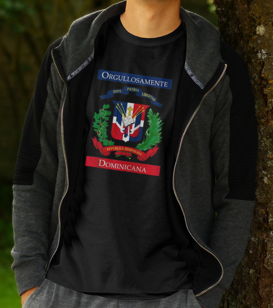 Orgullosamente Dominicana Dios Patria Libertad República Dominicana Flag T-Shirt