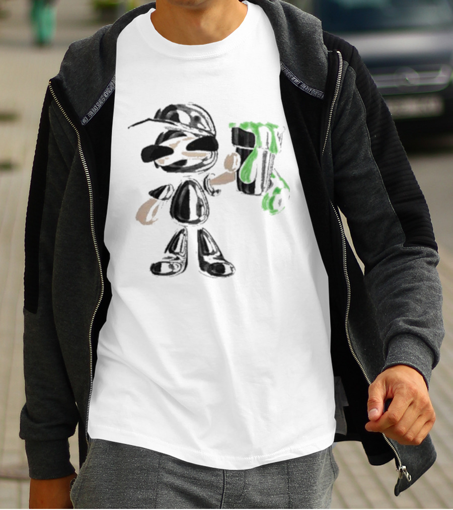 Twizzy Rich Luh Crankem Graffiti Character With Green Paint Can T-Shirt