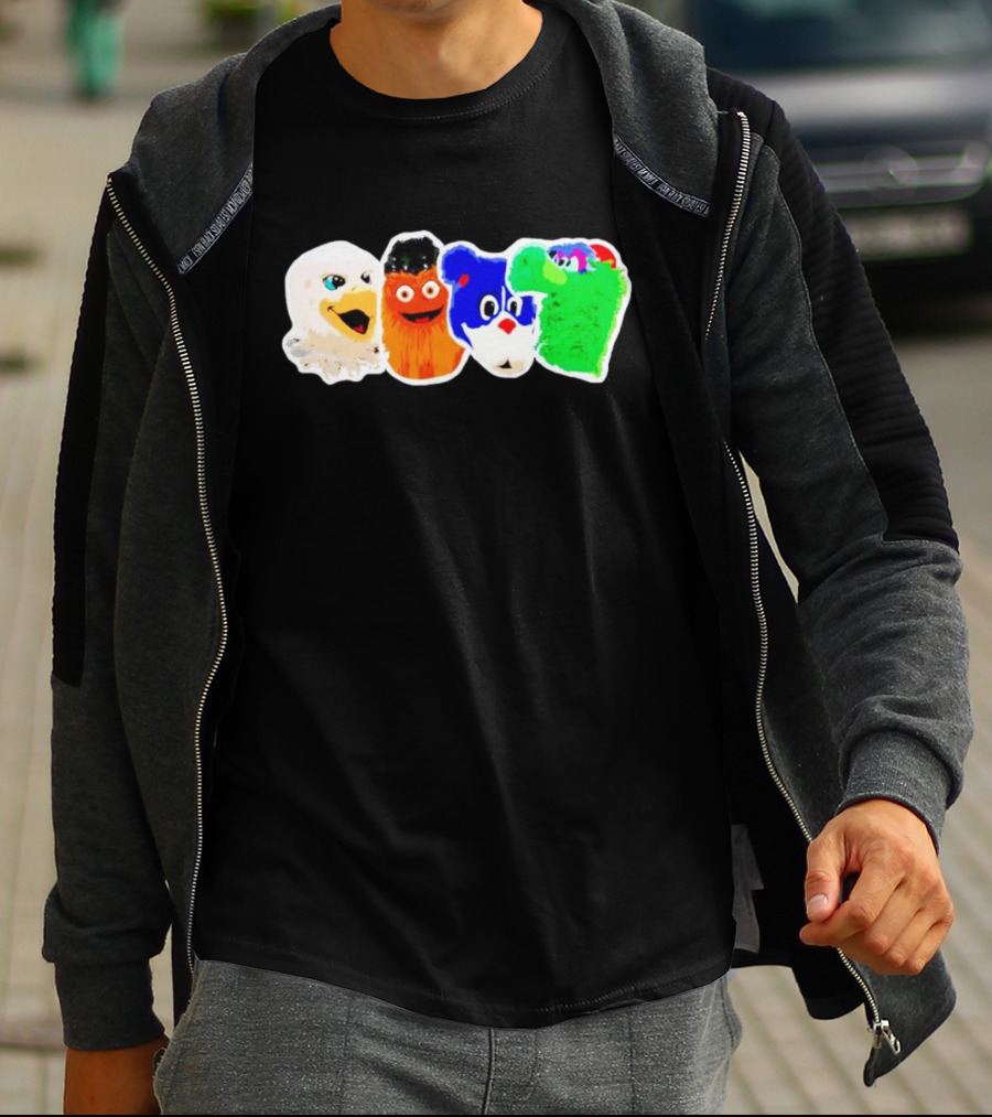 Philadelphia Sports Team Mascots Characters T-Shirt