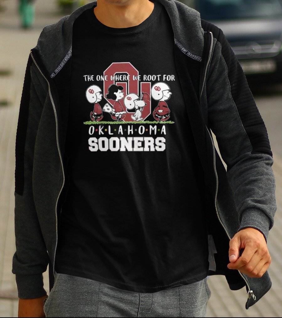 Snoopy And Woodstock Peanuts The One Where We Root For Oklahoma Sooners T-Shirt