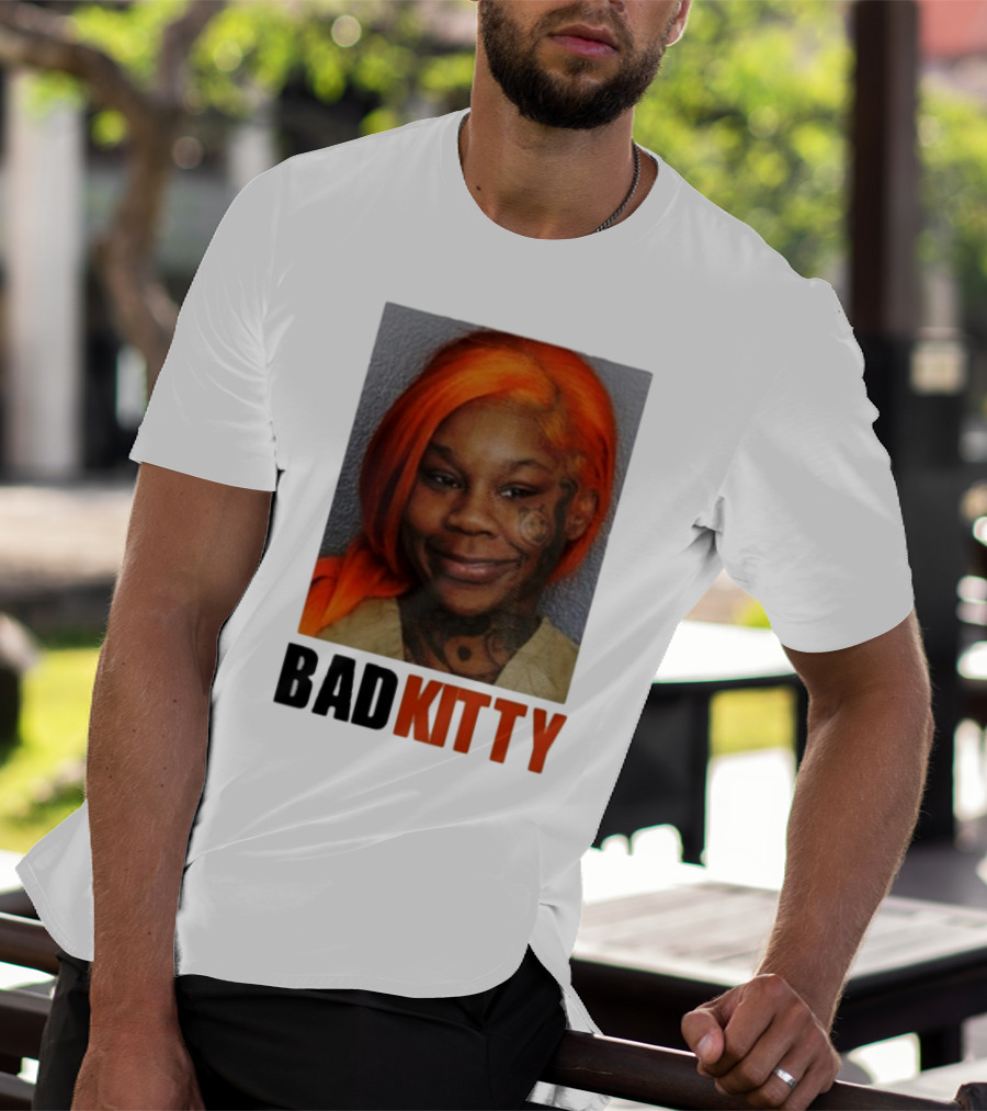 Sukihana Bad Kitty Orange Hair Mugshot T-Shirt