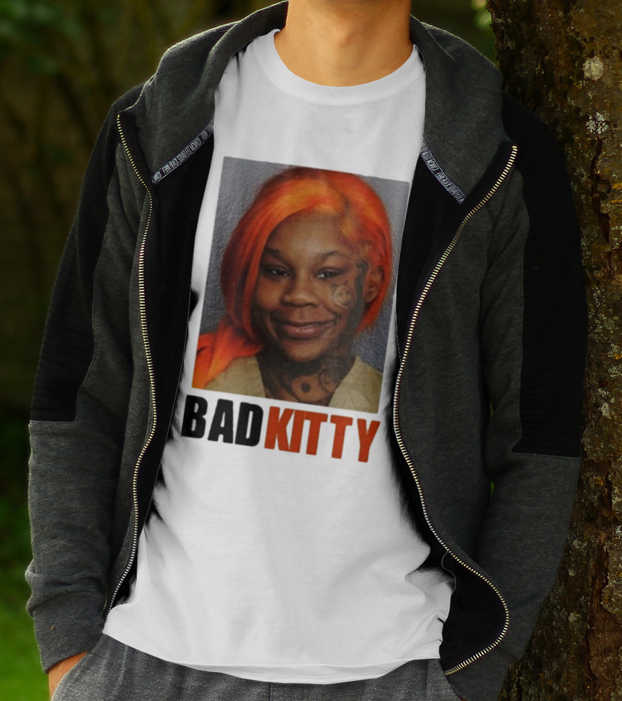 Sukihana Bad Kitty Orange Hair Mugshot T-Shirt