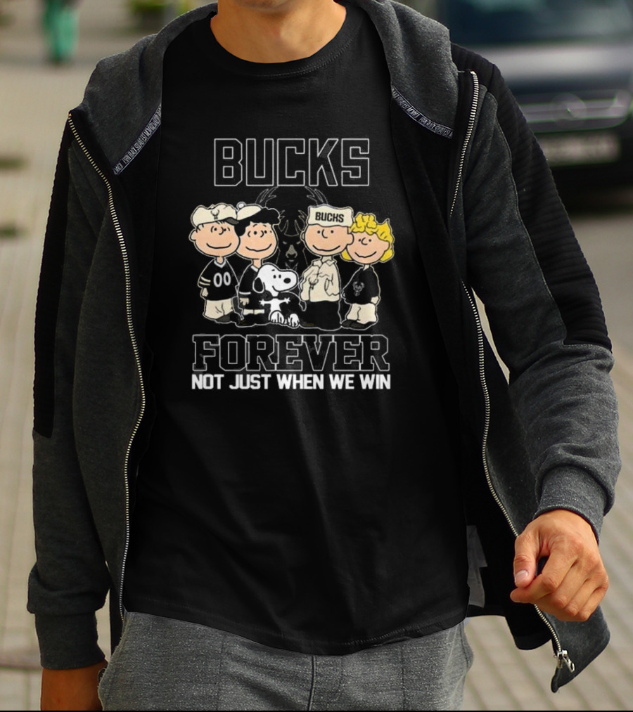Milwaukee Bucks Snoopy And Friends Bucks Forever Not Just When We Win T-Shirt
